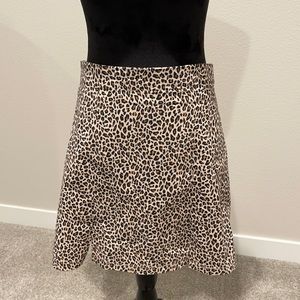 Leopard mini skirt